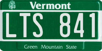 VT license plate LTS841