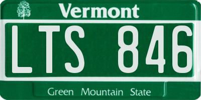 VT license plate LTS846