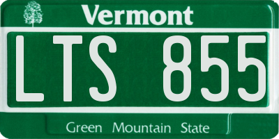 VT license plate LTS855