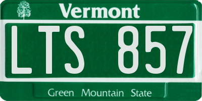 VT license plate LTS857