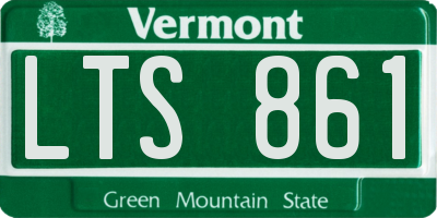 VT license plate LTS861