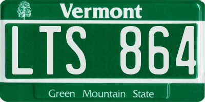 VT license plate LTS864