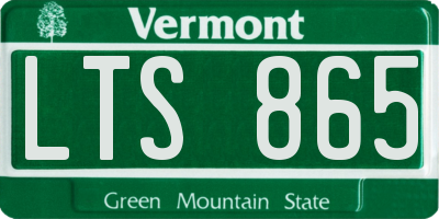 VT license plate LTS865