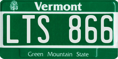 VT license plate LTS866