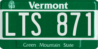 VT license plate LTS871