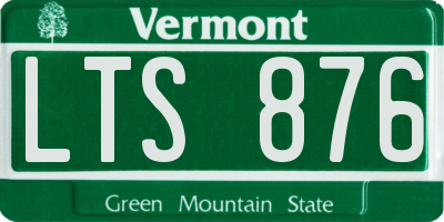 VT license plate LTS876