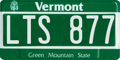 VT license plate LTS877