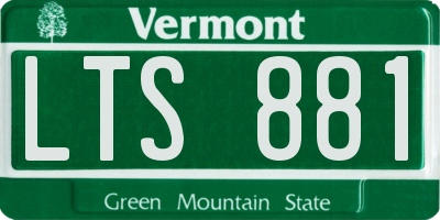 VT license plate LTS881