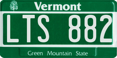 VT license plate LTS882