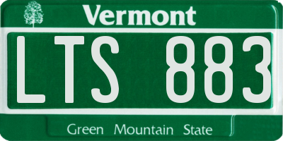 VT license plate LTS883