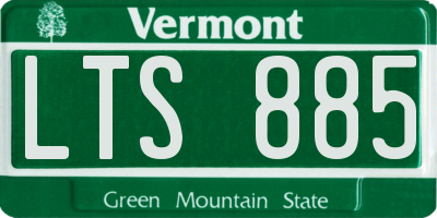 VT license plate LTS885
