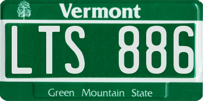 VT license plate LTS886