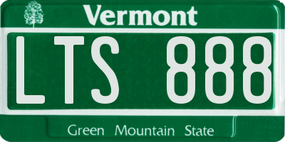 VT license plate LTS888