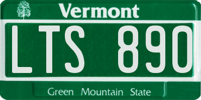 VT license plate LTS890