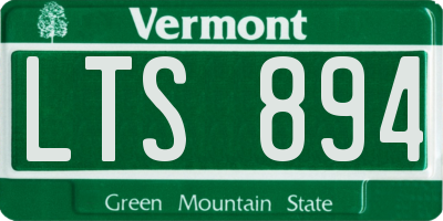 VT license plate LTS894