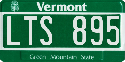 VT license plate LTS895