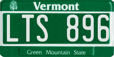 VT license plate LTS896