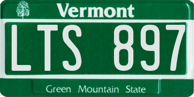 VT license plate LTS897