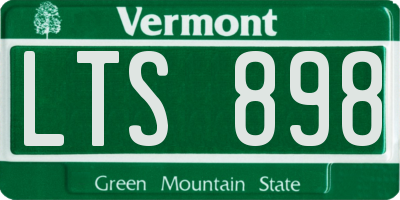 VT license plate LTS898
