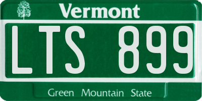 VT license plate LTS899