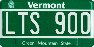 VT license plate LTS900