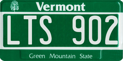 VT license plate LTS902