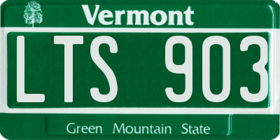 VT license plate LTS903
