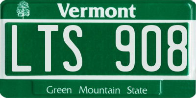 VT license plate LTS908