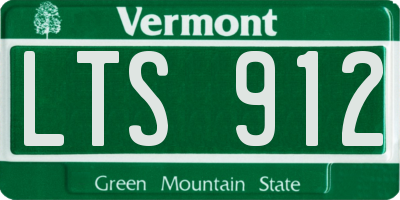 VT license plate LTS912