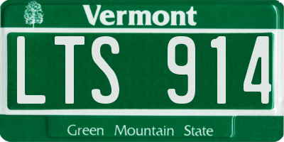 VT license plate LTS914