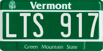 VT license plate LTS917