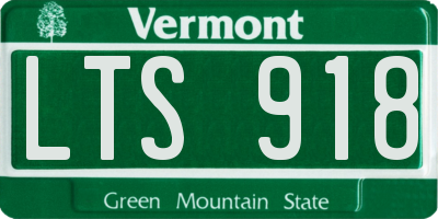 VT license plate LTS918