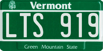 VT license plate LTS919