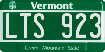 VT license plate LTS923