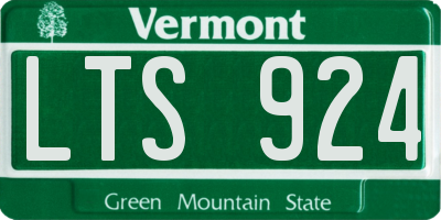VT license plate LTS924