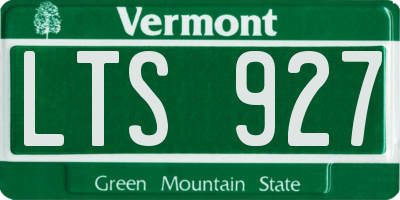 VT license plate LTS927