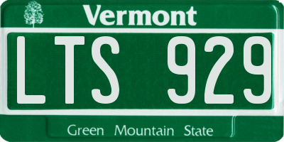 VT license plate LTS929