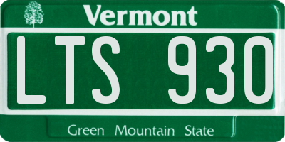 VT license plate LTS930