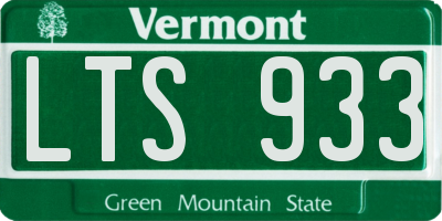 VT license plate LTS933