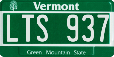 VT license plate LTS937