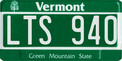 VT license plate LTS940
