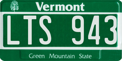 VT license plate LTS943