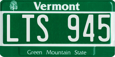 VT license plate LTS945