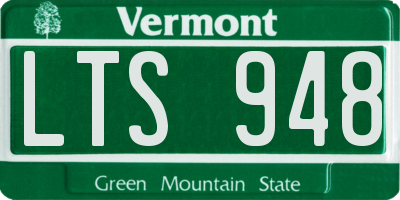 VT license plate LTS948