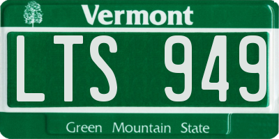 VT license plate LTS949