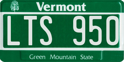 VT license plate LTS950
