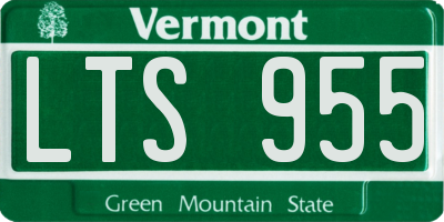 VT license plate LTS955