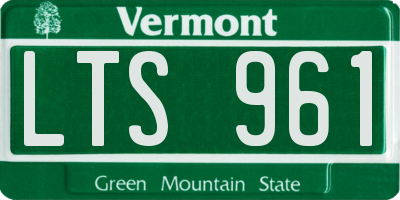 VT license plate LTS961