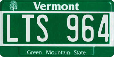 VT license plate LTS964