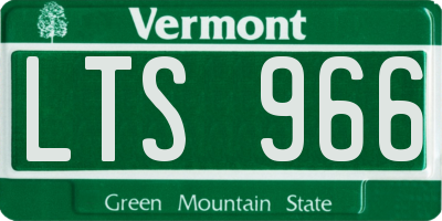 VT license plate LTS966